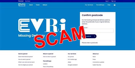 evri redelivery message scam.